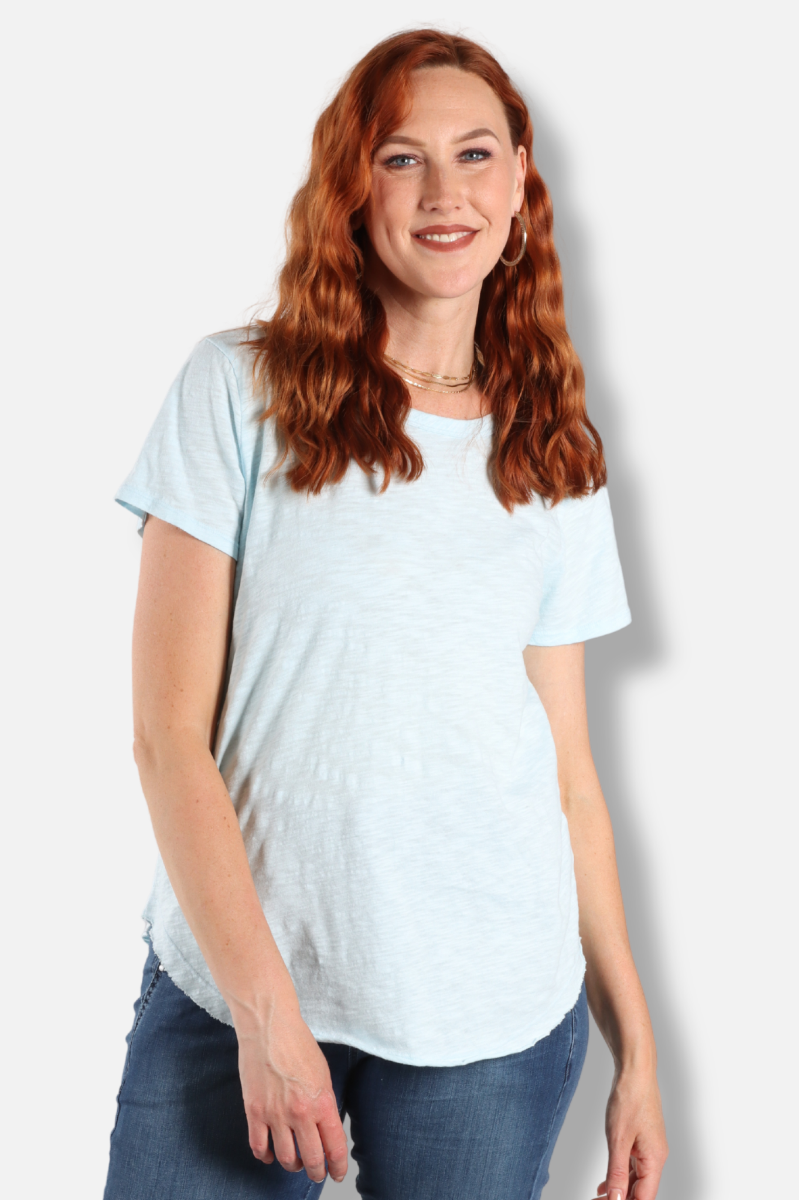 Short Sleeve Crew Tee - Blue Pearl