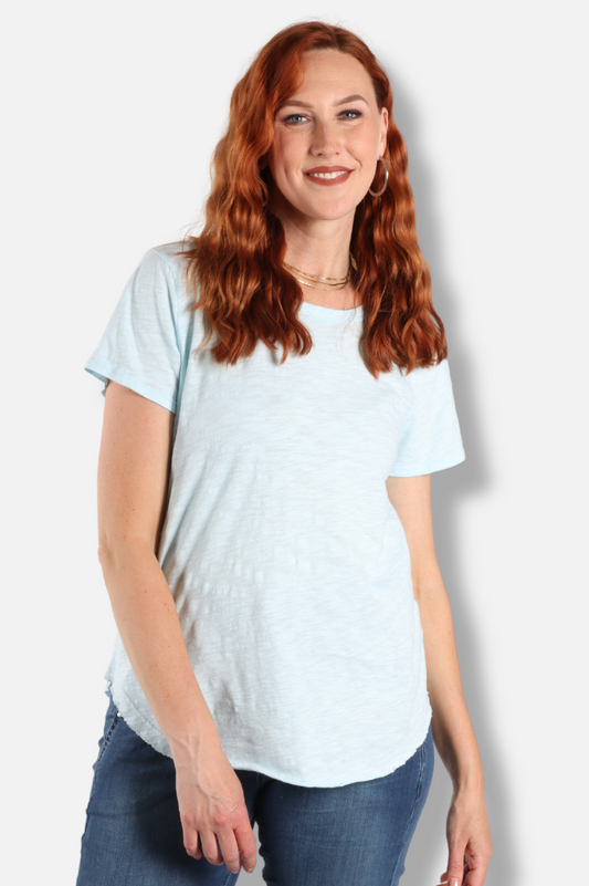 Short Sleeve Crew Tee - Blue Pearl
