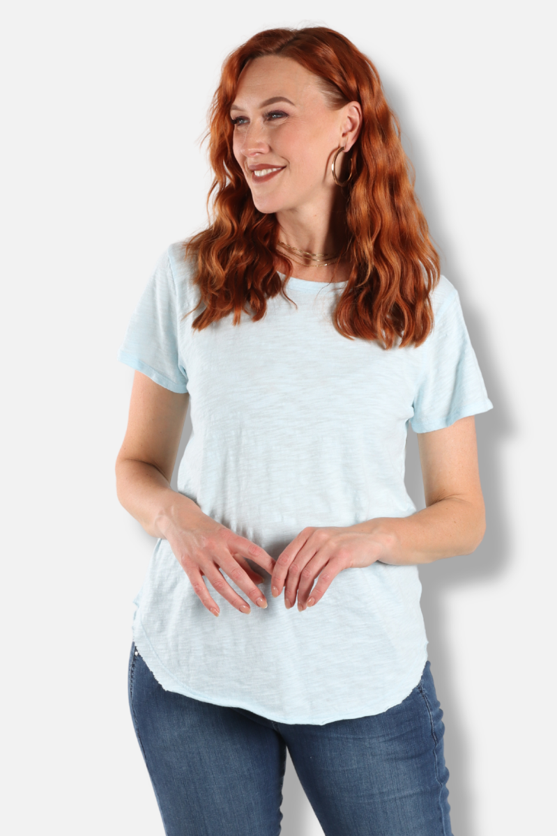 Short Sleeve Crew Tee - Blue Pearl