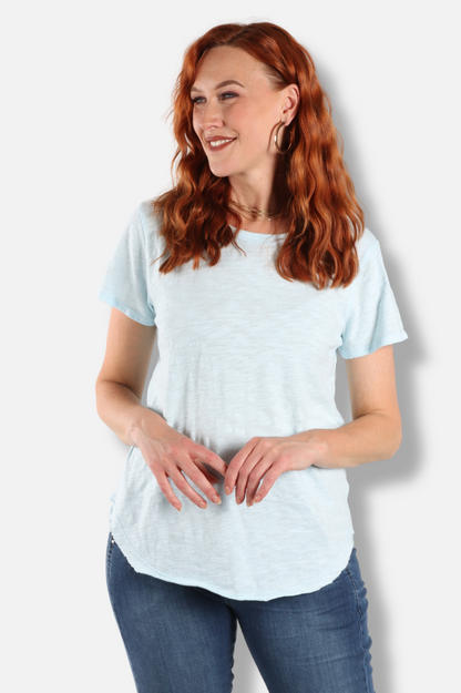 Short Sleeve Crew Tee - Blue Pearl