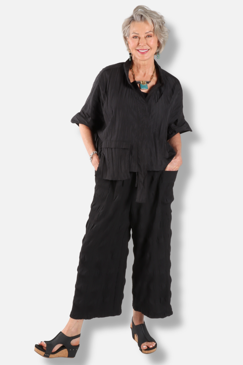 Tie Detail Top - Black