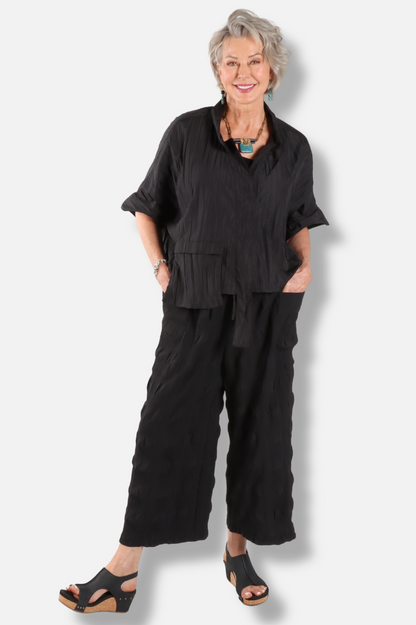 Tie Detail Top - Black