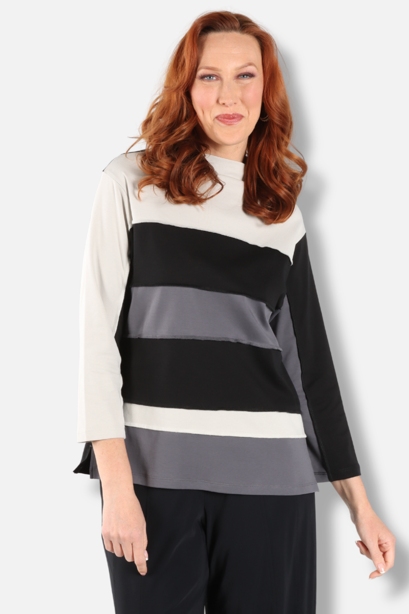 Colorblock Top - Black Multi 