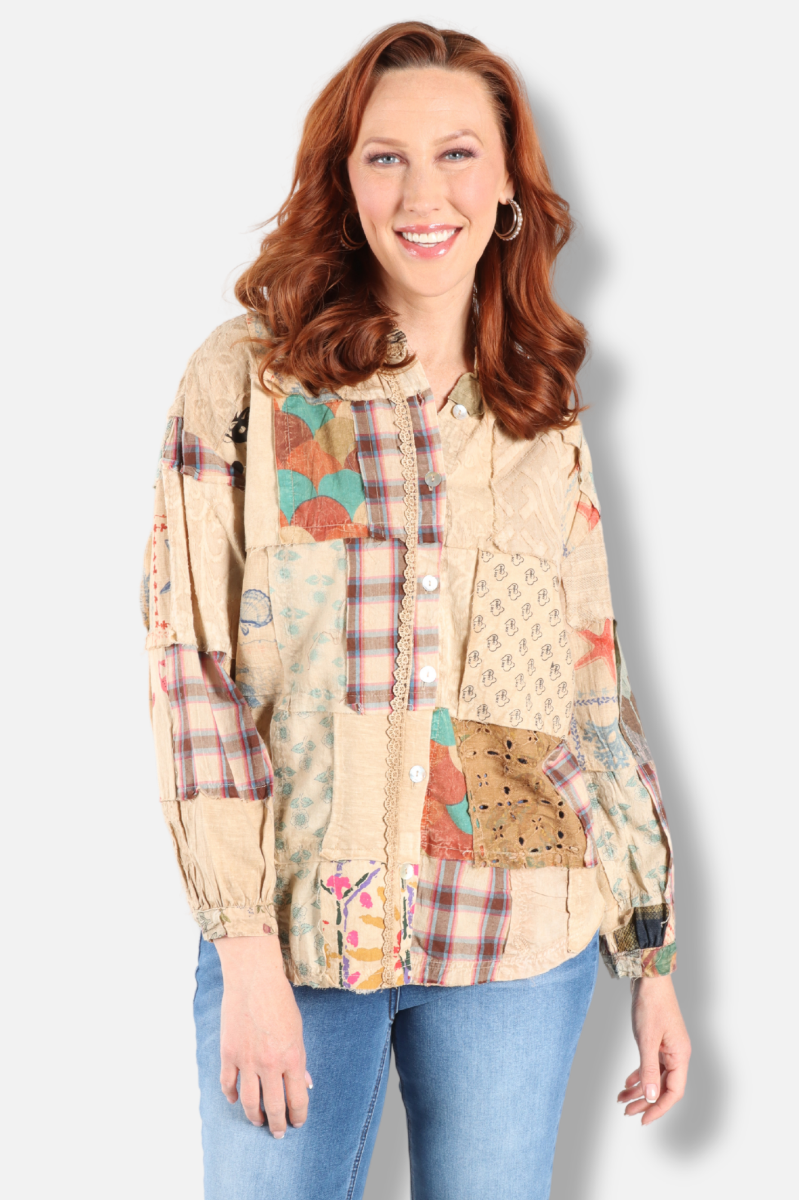 Patchwork Top - Natural
