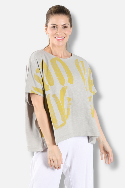 Brushtroke Box Top - Grey