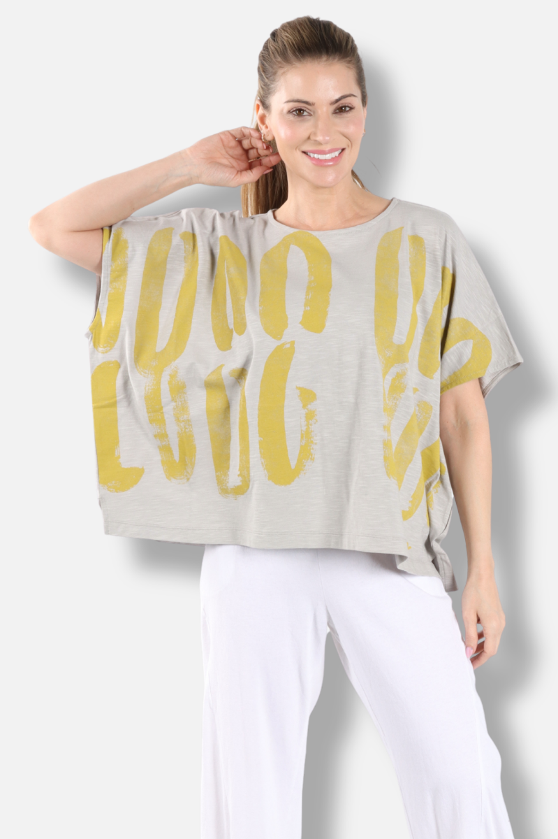 Brushtroke Box Top - Grey
