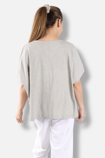 Brushtroke Box Top - Grey