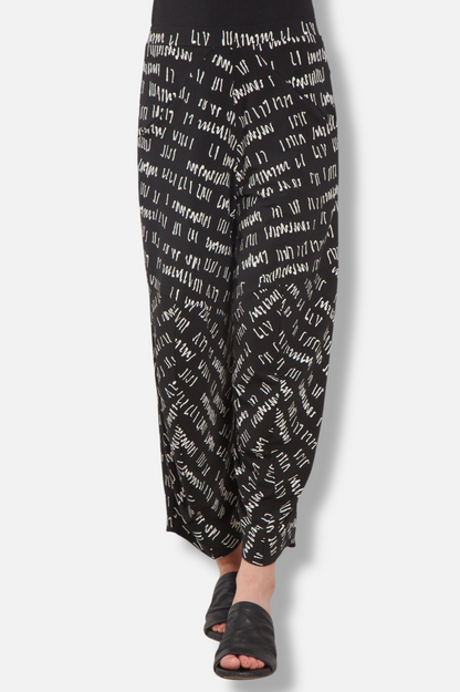 Roxanne Pant - Black Script Print