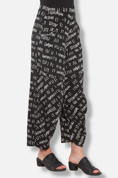 Roxanne Pant - Black Script Print
