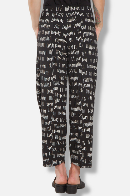 Roxanne Pant - Black Script Print