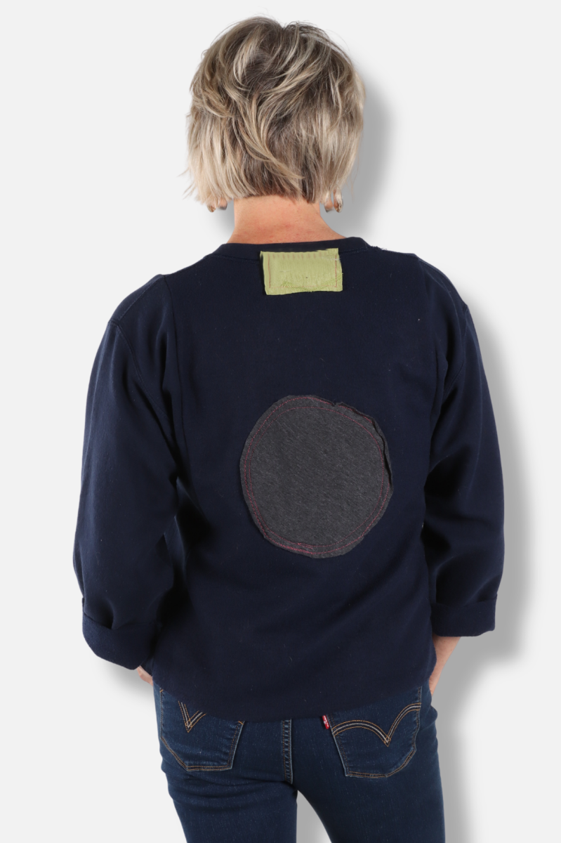 Flower Sweatshirt - Navy #1