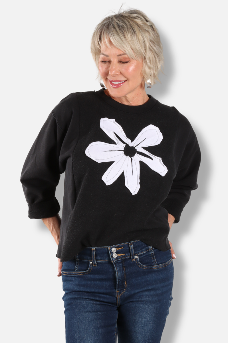 Flower Sweatshirt - Black #2
