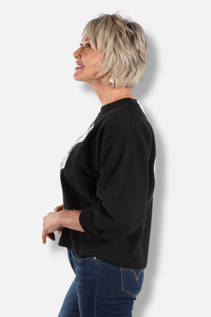 Flower Sweatshirt - Black #2