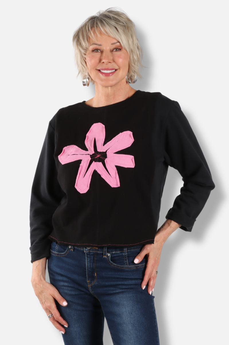 Flower Sweatshirt - Black #3