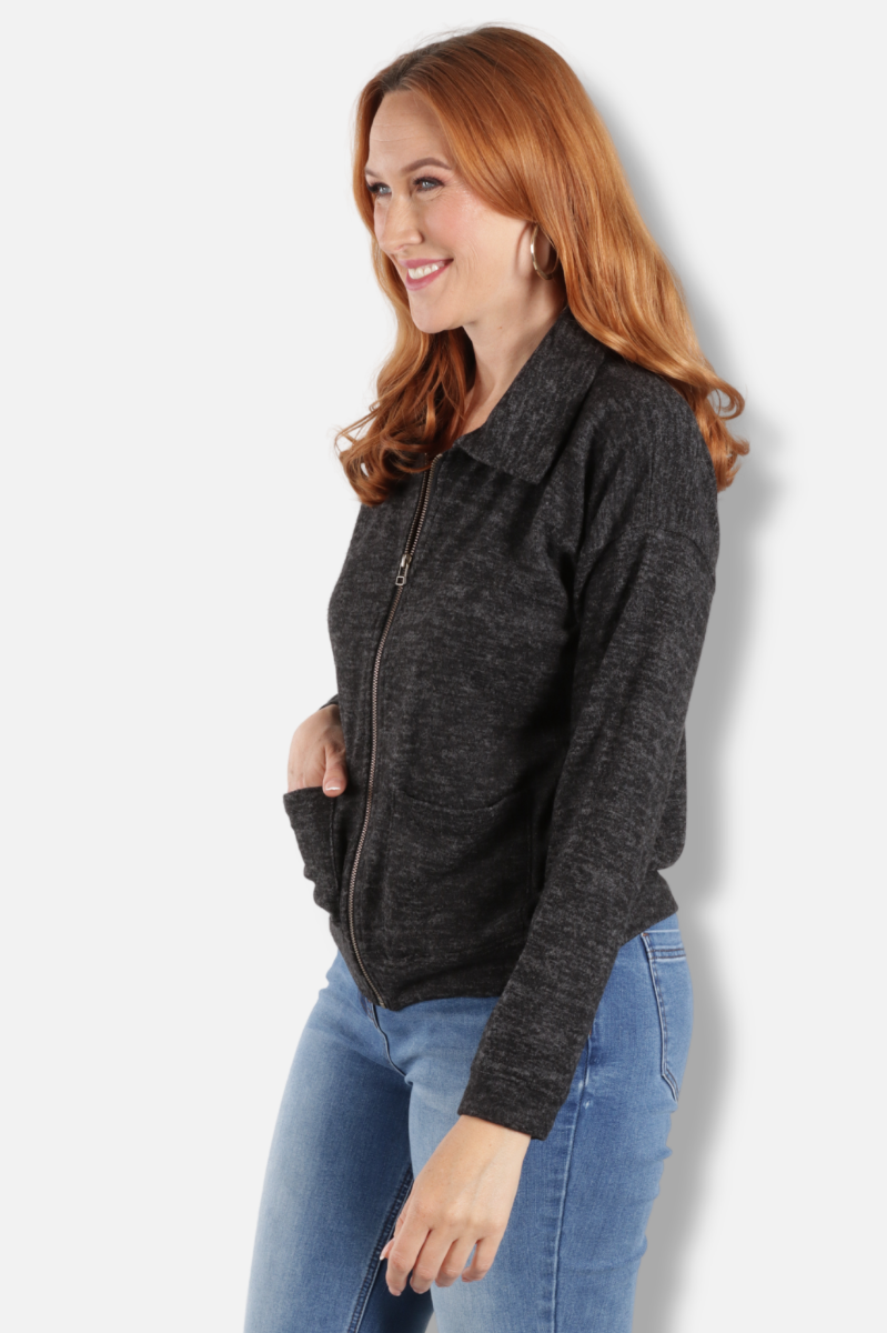Zip Jacket - Black 