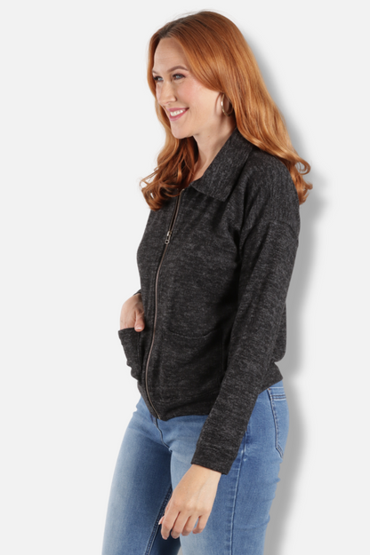 Zip Jacket - Black 