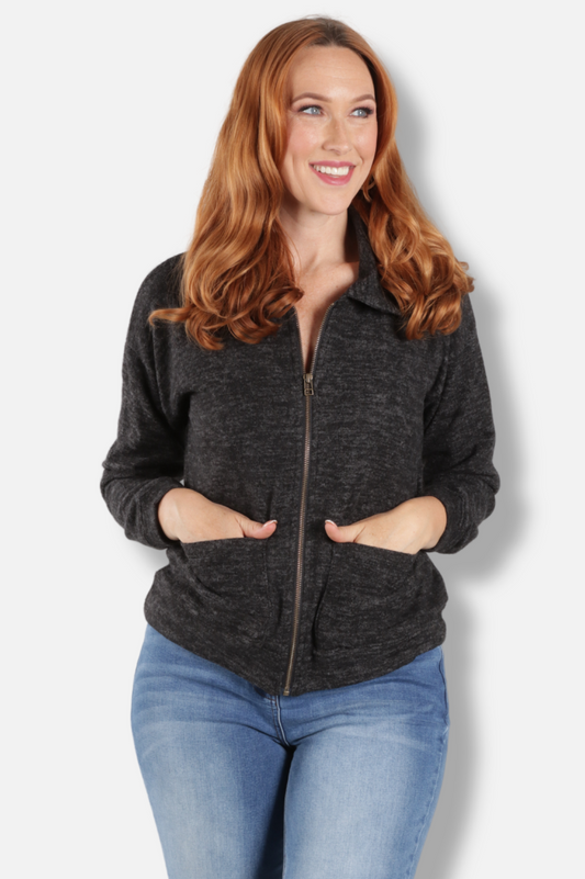 Zip Jacket - Black 