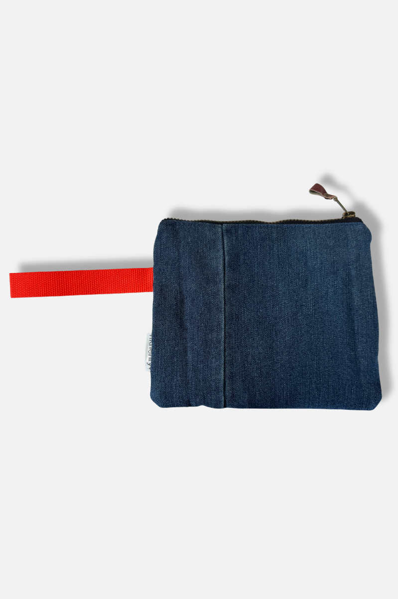 Upcycled Denim Wristlet - #2