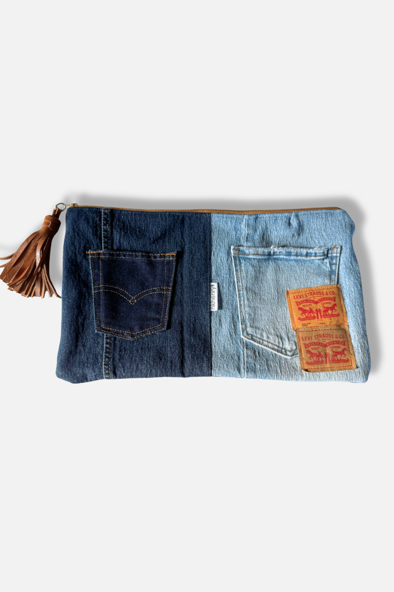 Upcycled Denim Clutch - #2