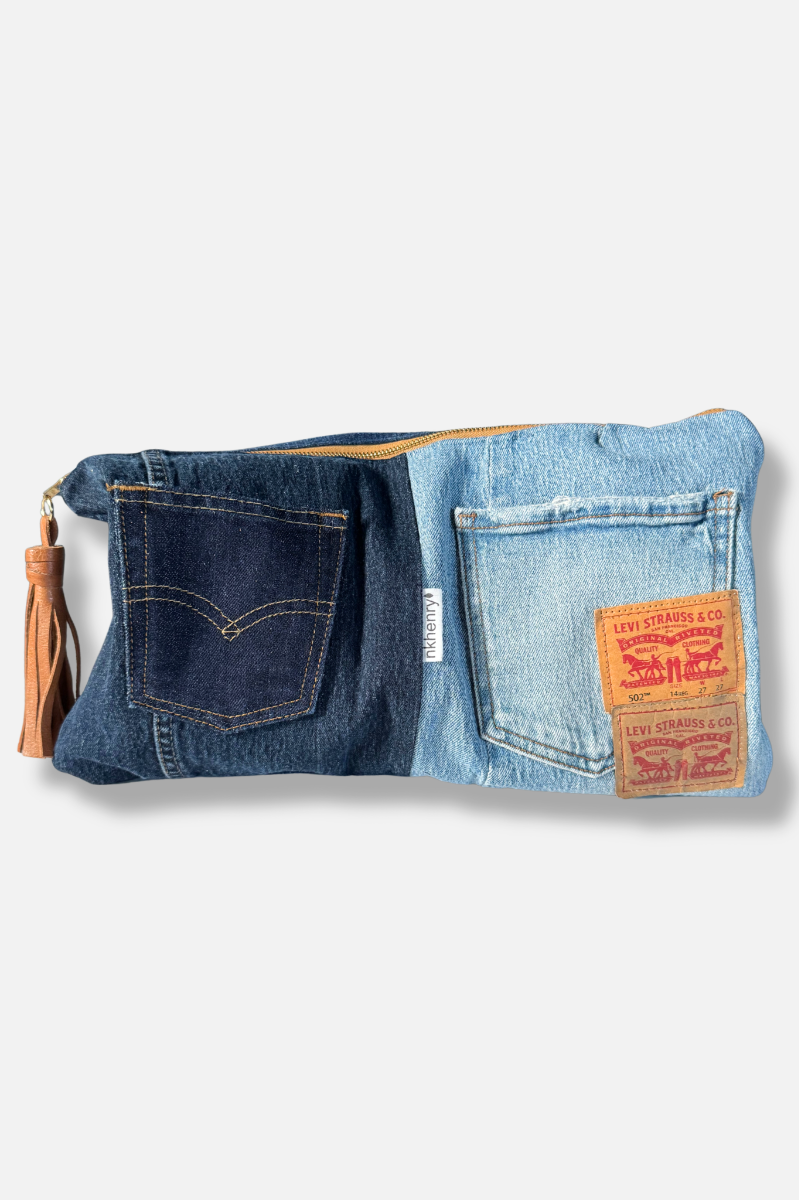 Upcycled Denim Clutch - #2