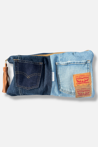 Upcycled Denim Clutch - #2