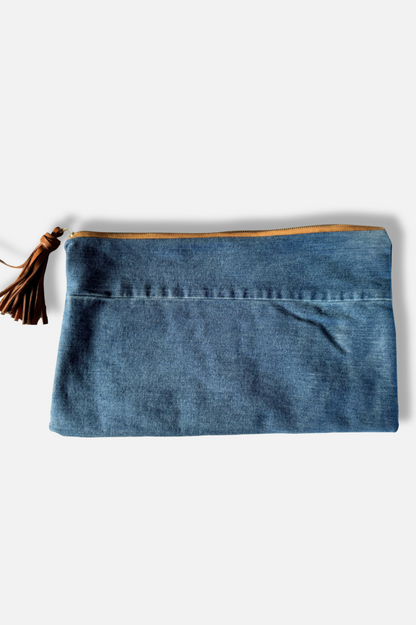 Upcycled Denim Clutch - #1