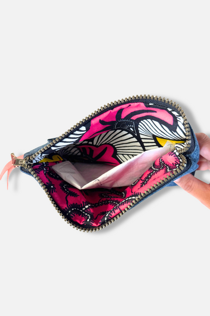 Upcycled Denim Wristlet - #2