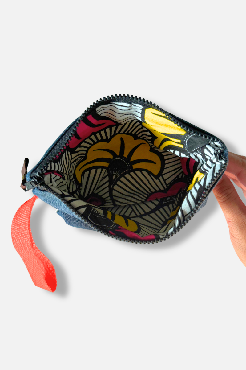 Upcycled Denim Wristlet - #1