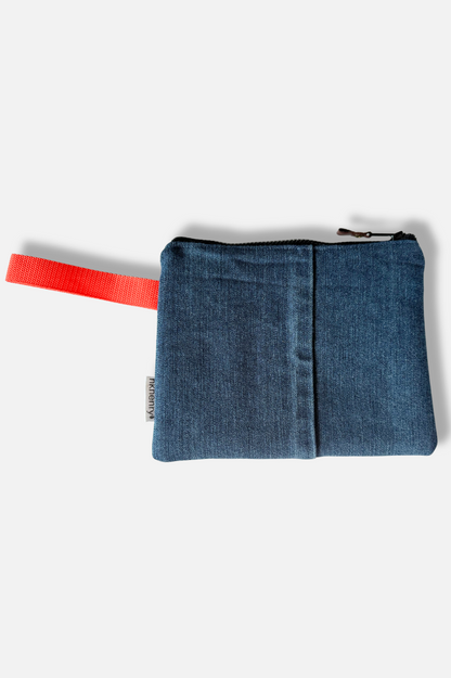 Upcycled Denim Wristlet - #1