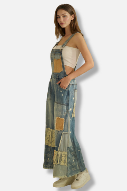 Patch Overalls - Denim 