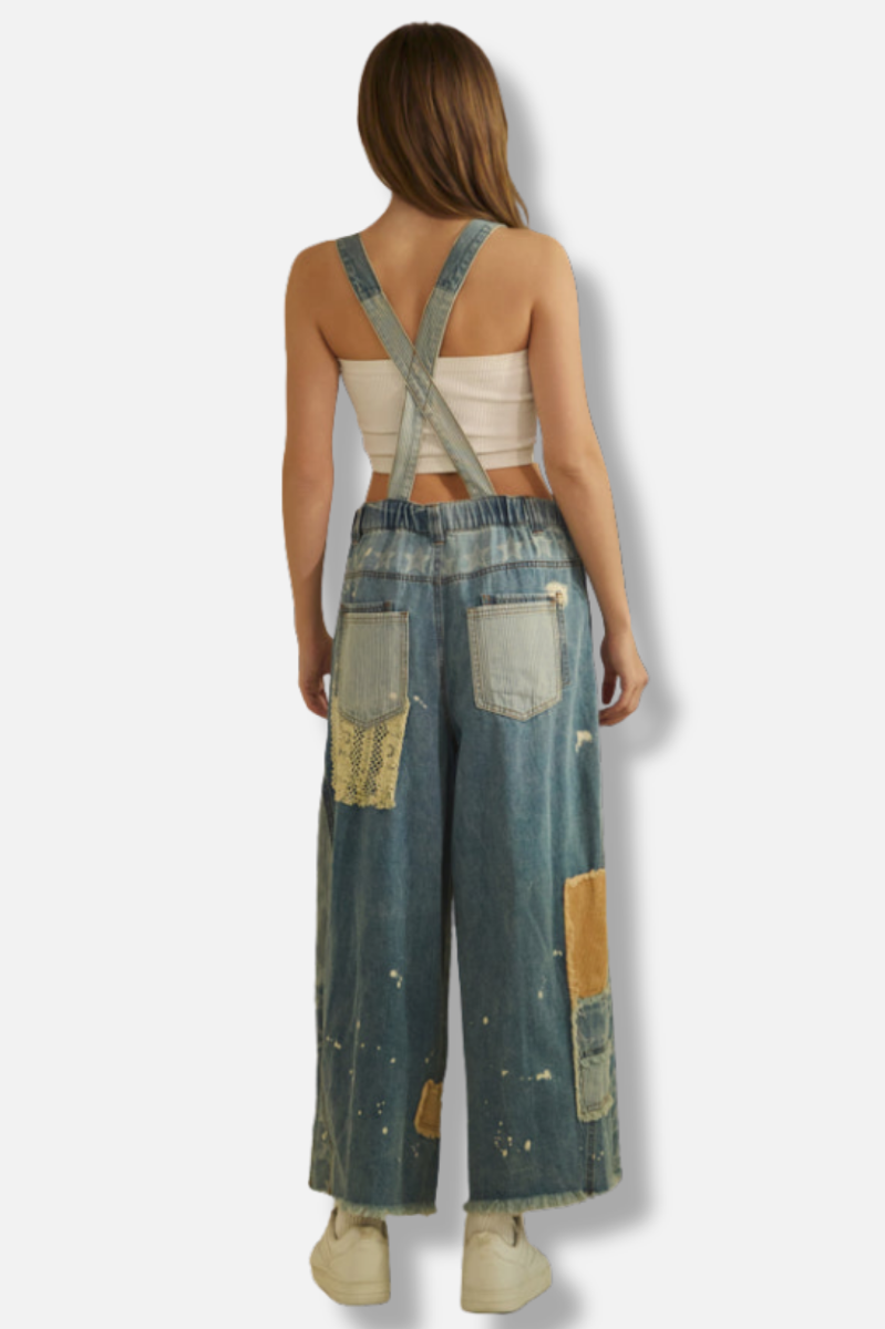 Patch Overalls - Denim 