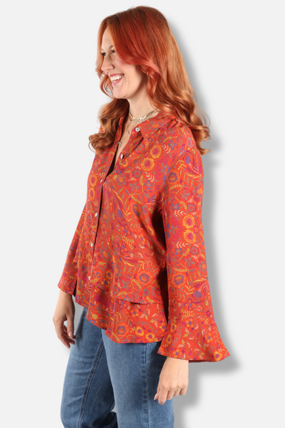 Flounce Shirt - Sienna
