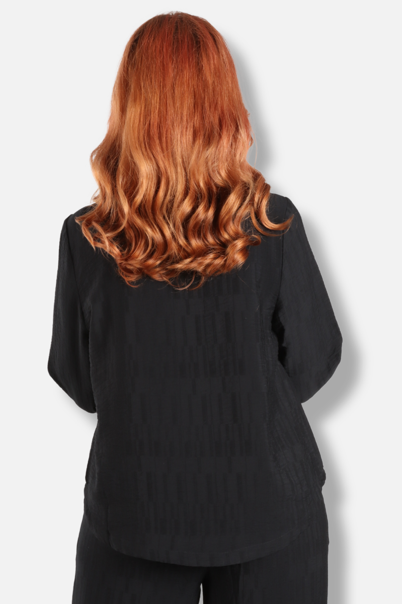Pleat Pullover - Black