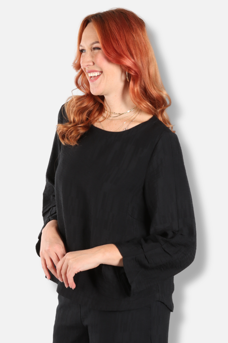 Pleat Pullover - Black