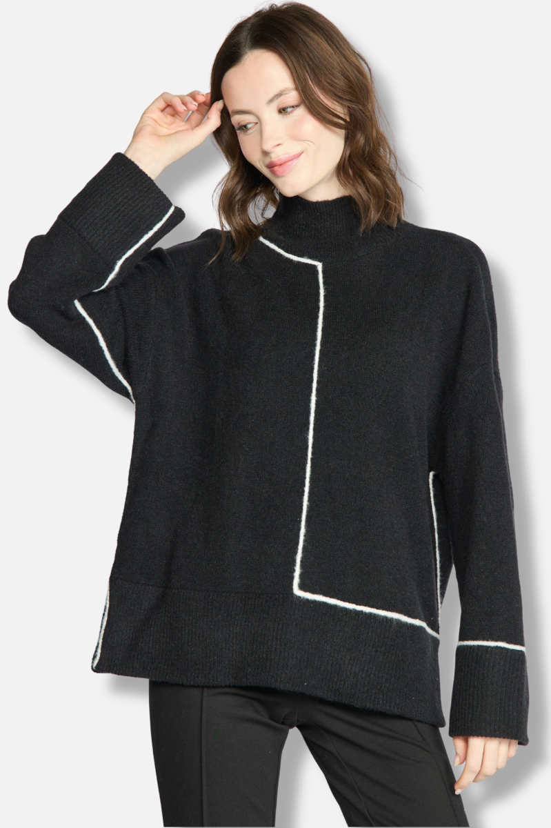 Get In Line Sweater - Black 