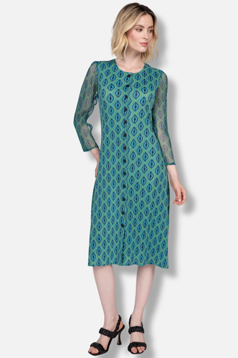 Parisian Dress/Duster - Peacock