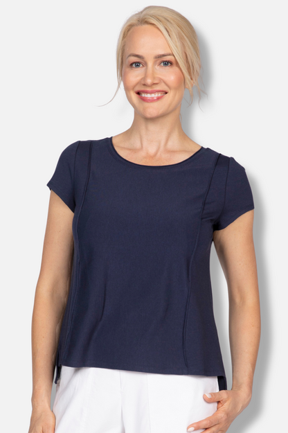 Cap Sleeve Tee - Navy