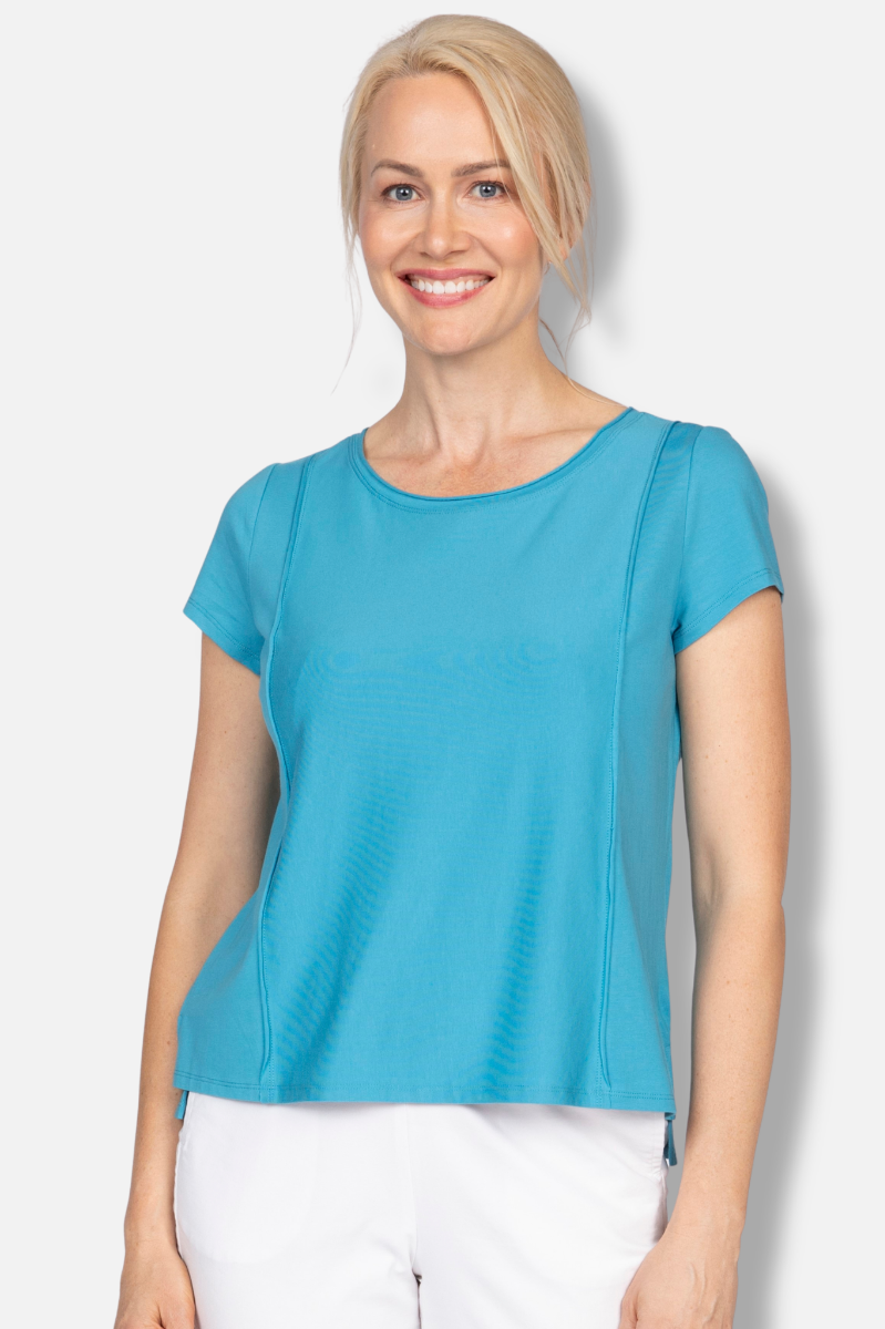 Cap Sleeve Tee - Peacock