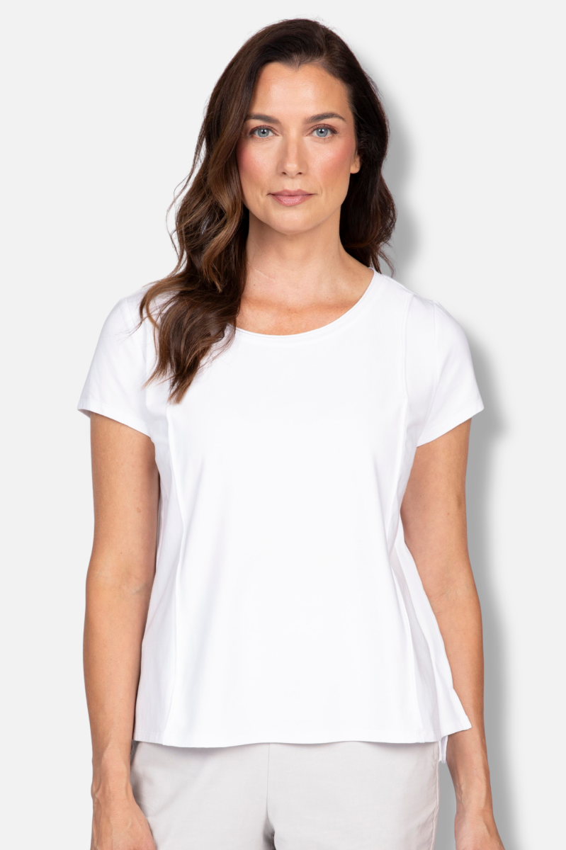 Cap Sleeve Tee - White