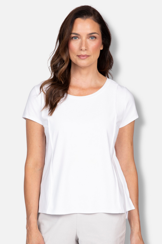 Cap Sleeve Tee - White