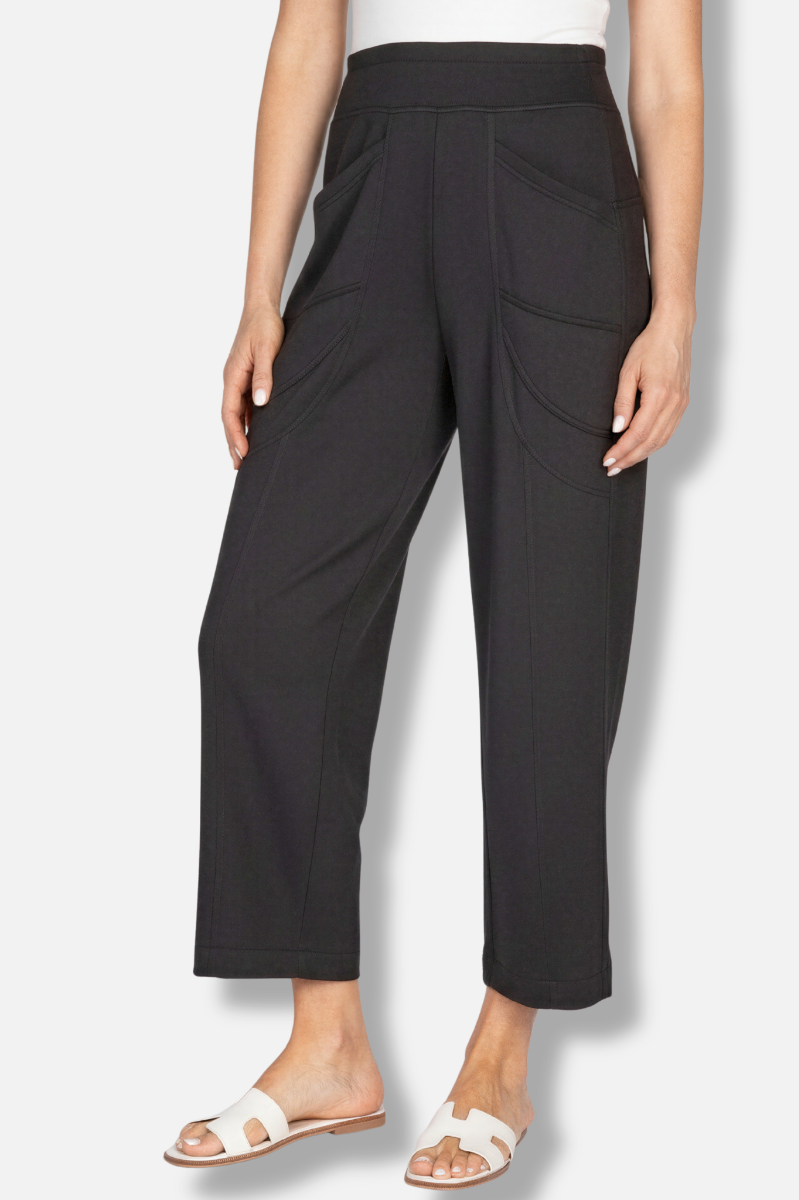 Border Stitch Pant - Black