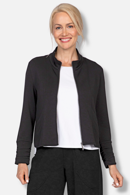 Border Stitch Jacket - Black
