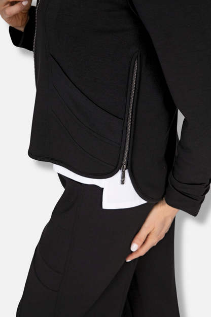 Border Stitch Jacket - Black
