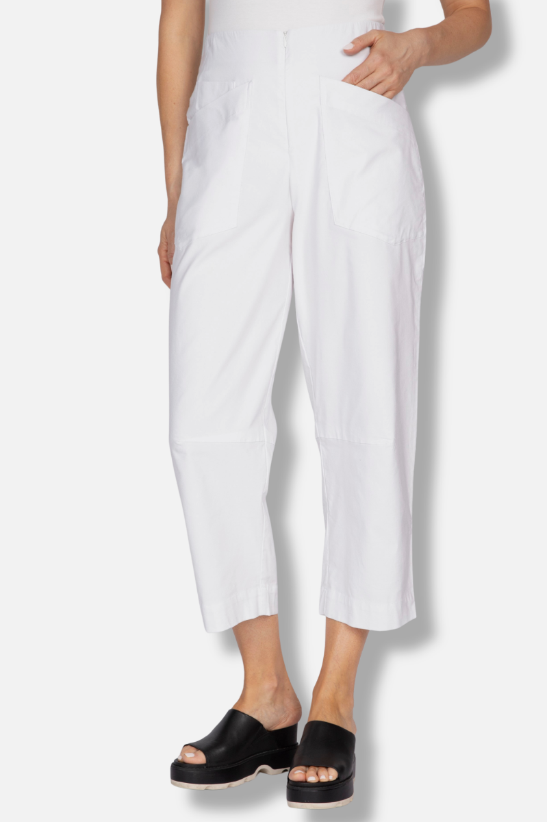 Hampton Crop Pant - White