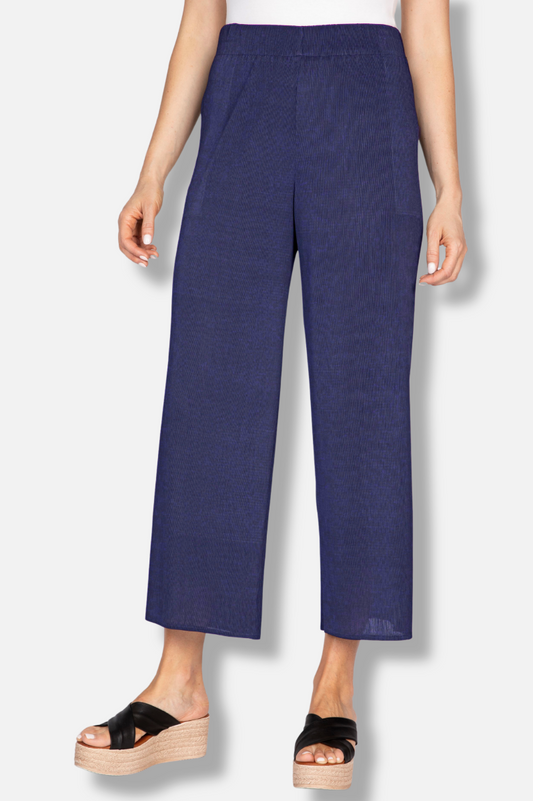 Occasion Pant - Navy Parisian Pleats