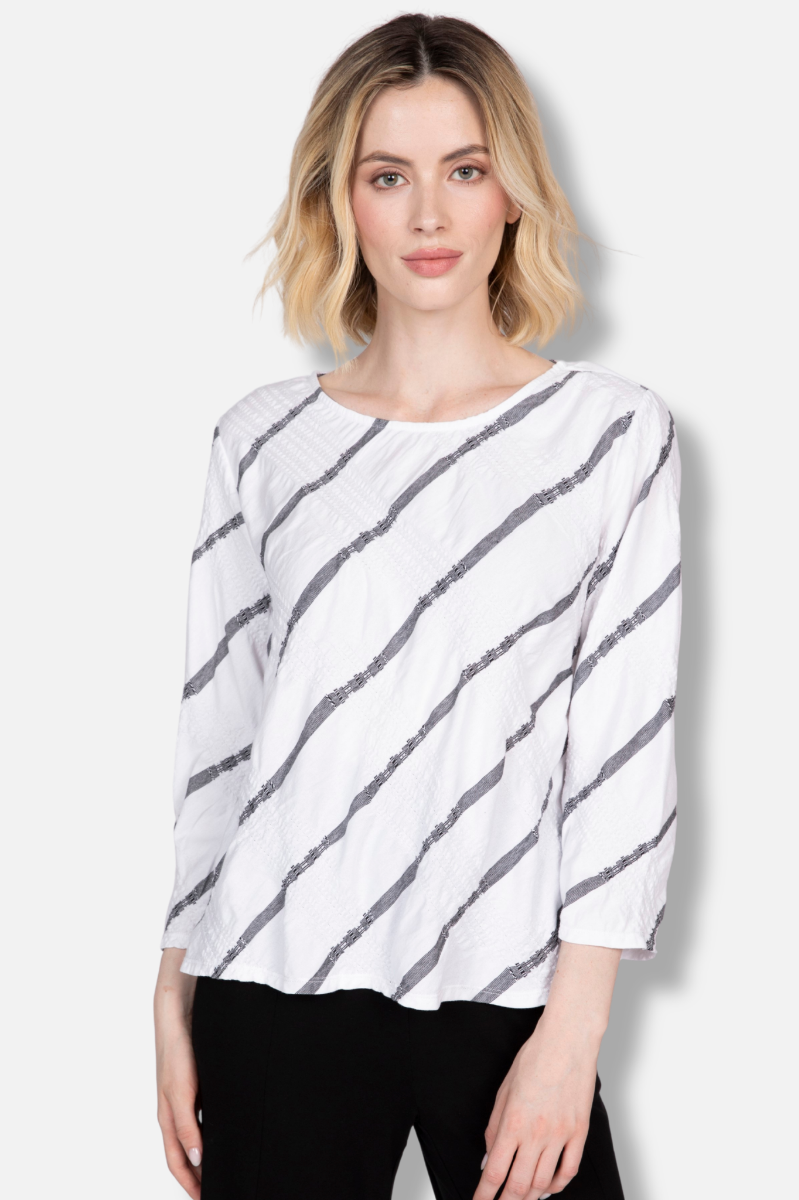 Bias Cut Pullover - White