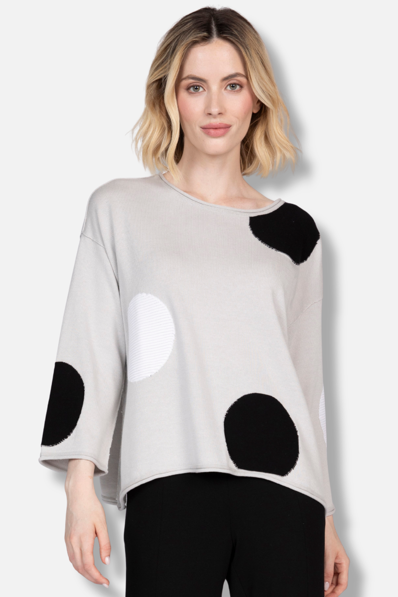 Mixed Dot Pullover - Sand