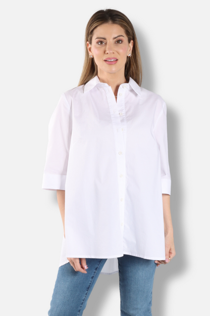 Pleated Shirt - White