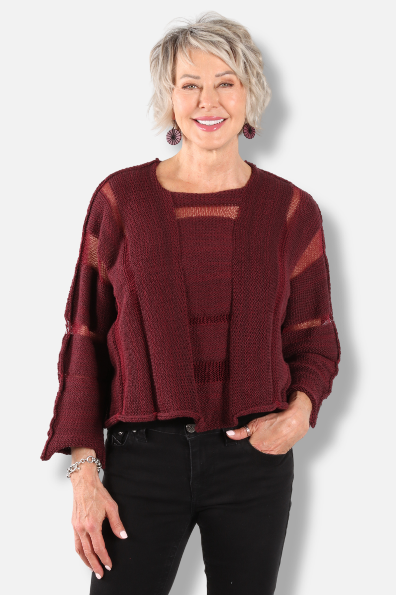 Crosby Pullover - Ruby 