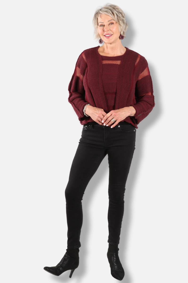 Crosby Pullover - Ruby 